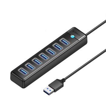 Estación de acoplamiento USB 3.0 7 en 1 Orico con 7 puertos USB-A 3.0, adaptador hub USB para PC/portátil