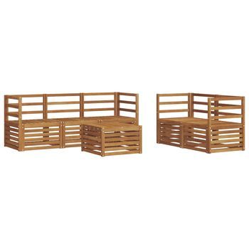 Juegos De Sofás Madera De Acacia Sólida