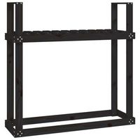 lenero de madera maciza de pino negro 110x35x1085 cm vidaxl