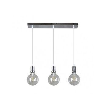 Lampara Prisco 3xe27 Cromo/transparente Bombillas Incluidas 24w 2700k 2550lm Regx64x12,5 Cm