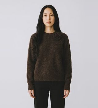 Rotate para mujer. 1166611667 Jersey Andie marrón (XS), Casual, Alpaca, Manga larga