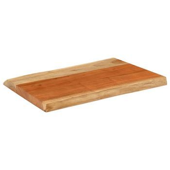 Tablero De Mesa | Tablero Escritorio Rectangular Borde Natural Acacia 70x40x3,8 Cm