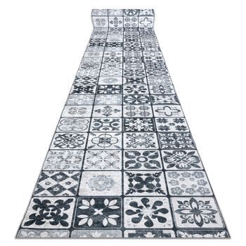 Alfombra De Pasillo Con Refuerzo De Goma Lotus Azulejo 60970 Patchwork 120x1100 Cm