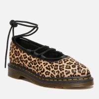 dr martens womens elphie ii leather lace up flats - uk 4