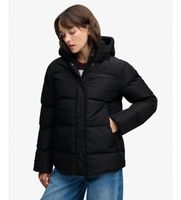 superdry para mujer w5012178a chaqueta acolchada deportiva 5 baffle con capucha negro m casual poliester