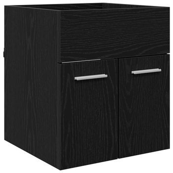 Mueble De Lavabo Roble Negro 41 X 38,5 X 46 Cm Vidaxl