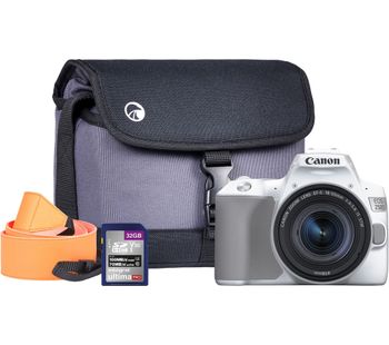 EOS 250D DSLR Camera with EF-S 18-55 mm f/4.0 - f/5.6 IS STM Lens, Black