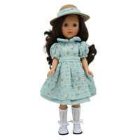 muneca pepas original folk artesania coleccion 41 cm vestido estampado sombrero de paja medias y botas de pie
