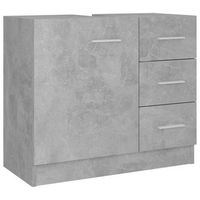 armario para lavabo contrachapada gris hormigon 63x30x54 cm