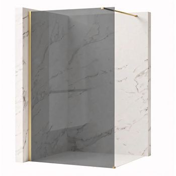 Pared De La Ducha Rea Flexi Grey Brush Gold 140