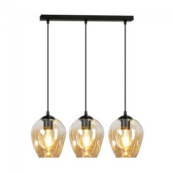 Regleta de techo domos ámbar (3 luces)