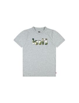 Camiseta Levi's Camo Poster Logo Gray Heather Niño