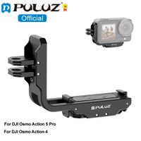 soporte l magnetico de metal de liberacion rapida de disparo horizontal vertical puluz para dji osmo action 5 pro4 accesorios para camaras deportivas