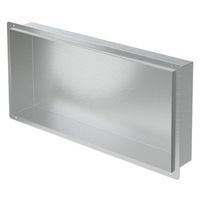 hornacina de ducha 60x30 cm plata acero inoxidable luxebath