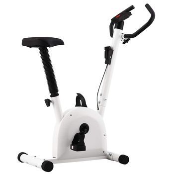 Bicicleta Estática Con Resistencia De Cinta Blanco Vidaxl