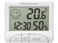 estacion meteorologica - medisana hg-100 higrometro clase a blanco metalizado