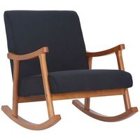 sillon mecedora morelia tela negro 92x67x82 cm clp