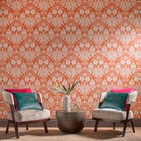 papel pintado imperial naranja 1005x52cm