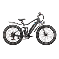 bicicleta electrica farvox mx1 fatbike de 26 624 wh doble suspension negro y azul