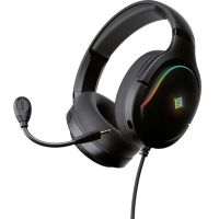 auriculares nova gaming borealis con cable jack 35 mm rgb microfono desmontable negro