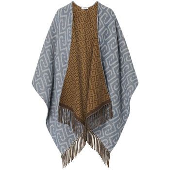 Liu Jo Abrigo Poncho monograma jacquard para mujer