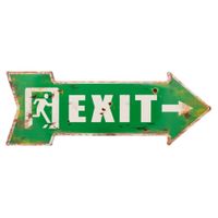 placa de pared de metal verde 70x25x1