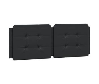 Cabecero cama - mueble cabecero acolchado cuero sintético negro 120 cm