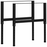 estructura de banco de trabajo 2 uds metal 85x69-955cm negro vidaxl