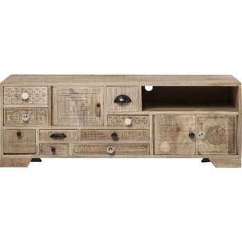 Cómoda baja de madera de mango 125 x 40cm