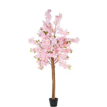 Planta Artificial Cerezo 160 C M Rosa Cherry 4 Troncos