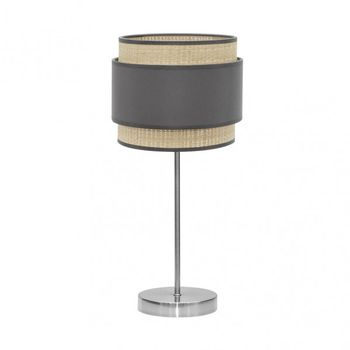 Sobremesa alto kandy 1xe27 natural/gris 67x30x30 cm
