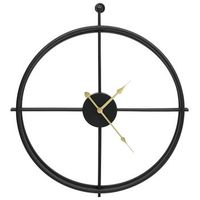 reloj de pared de hierro negro 52 cm vidaxl