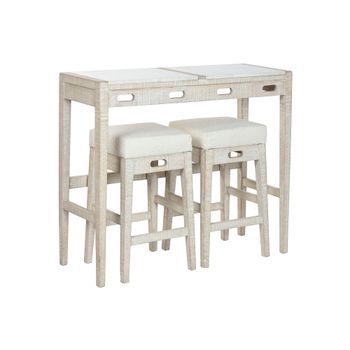 Barra Cocina Set 3 Mango 112x40x96 Taburetes