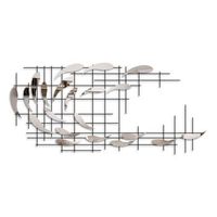 decoracion pared de metal sheen-3 multicolor 100x45x4 cm