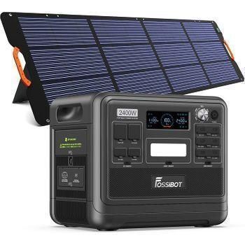 Estación De Energía Fossibot F2400 Lifep04 2048wh Salidas 2400w (4800w Pico) + Panel 200w