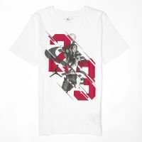 camiseta air jordan flight mode - junior blanca