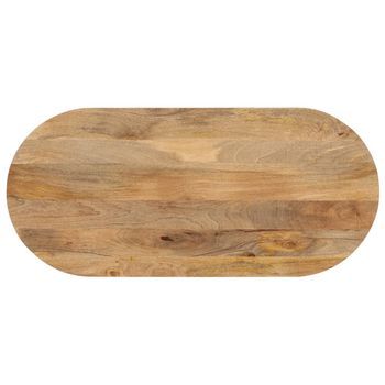 Tablero De Mesa Ovalado Madera Maciza De Mango 120x50x2,5 Cm Vidaxl