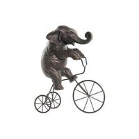 figura resina metal 30x12x37 elefante negro