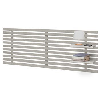 Dhome Cabecero Con Estantes De Madera Reciclada Dm Colgante Pared Estilo Palet Japones 145x46cm Cama Vintage Nordico (145cm, Gris Tribal)