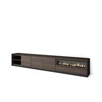 mueble tv istan-02 con chimenea para salon moderno