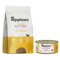 pack nutricion mixta pienso  latas applaws - 2 kg kitten para gatitos  6 x 70 g kitten con pollo