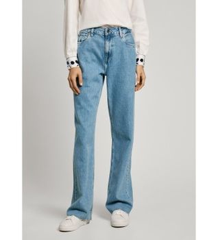Pepe Jeans para mujer. PL204699IA4 Jeans en fit loose Hazel azul (25/32), Casual, Algodón, Denim, Sostenible