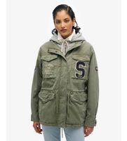 superdry para mujer w5011858a parka hooded military verde s casual algodon
