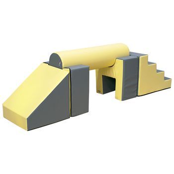 Set Figuras Nº5 (escalera, 2 Asientos, Cilindro Y Rampa) - Amarillo/gris, 60 Cm