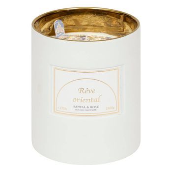 Vela Perfumada Lucia 1800g Sándalo Pote De Cerámica