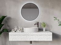 espejo de cuarto de bano cristal negro