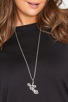 collar plateado colgante love