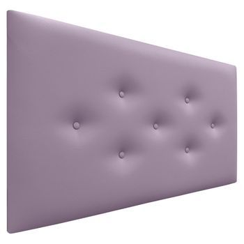Dhome Cabecero De Polipiel Con 3 Hileras Intercaladas De Botones Cabezal Tapizado Cama Lujo (lila, 95cm)
