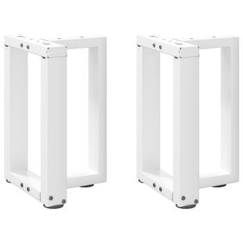 Patas Para Mesa De Centro En Forma De T (2 Unidades), Color Blanco, 38 X 25 X (42-43) Cm, Acero Vidaxl