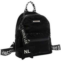 nicole lee bolso mochila de moda con estrella acolchada negro para mujer